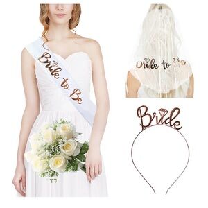 Bride to Be Headband and Sash Set